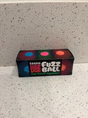 Official Schylling 3-Pack Teenie NEEDOH Fuzz Ball Squishy Fidget Toy NEW